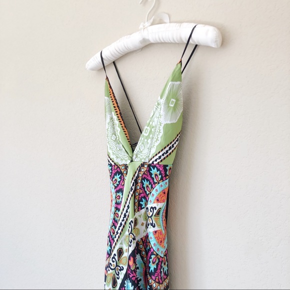 Neiman 100% Silk Maxi Dress Paisley Etro Style S - Picture 3 of 13